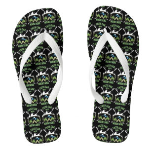 Faith Can Move Mountains Zitat Unisex Flip Flops