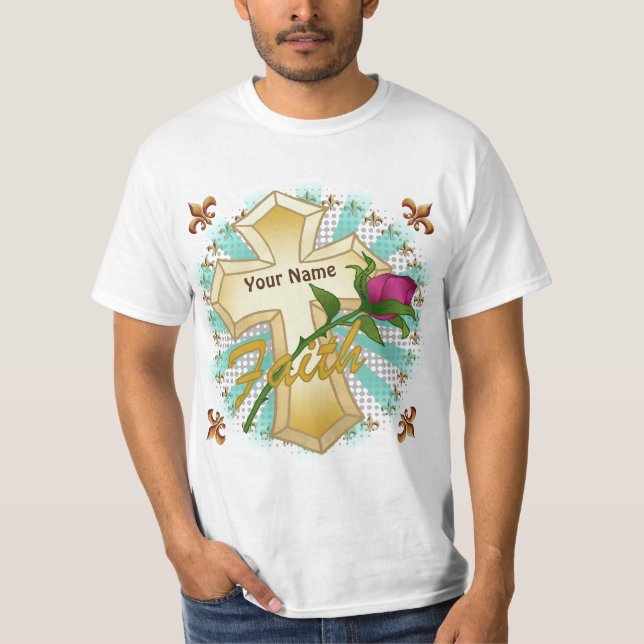 Faith Christlich Cross T - Shirt (Vorderseite)