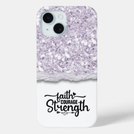Faith Courength Strength Calligraphy Script Quote Case-Mate iPhone Hülle
