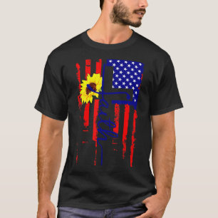 Faith Cross American Flag Christ Jesus Religious C T-Shirt