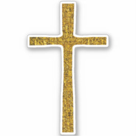 Faith Cross Gold Aufkleber