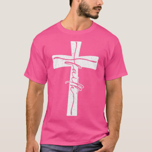 Faith Cross Patriot Jesus Gott Christlichen beten  T-Shirt