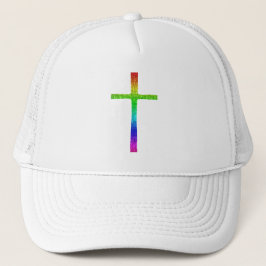 Faith Cross Rainbow Truckerkappe