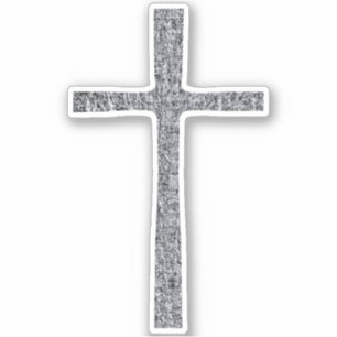 Faith Cross Silver Aufkleber