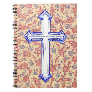 Faith Cross und Scripture Vintag Style Journal Notizblock