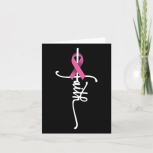 Faith Cross Warrior Survivor Pink Ribbon Brust Ca Karte