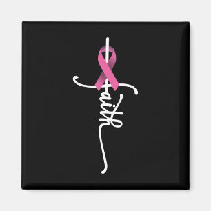 Faith Cross Warrior Survivor Pink Ribbon Brust Ca Magnet