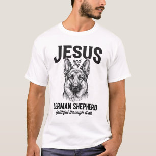 Faith-Deutscher-Schäferhund-Shirt für christliche T-Shirt