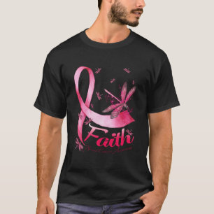 Faith Dragonfly Breast Cancer Awareness T-Shirt