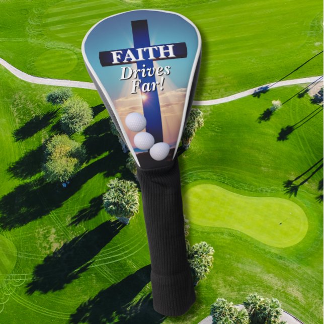 Faith Drives Far Golf Head Cover Headcover (Von Creator hochgeladen)