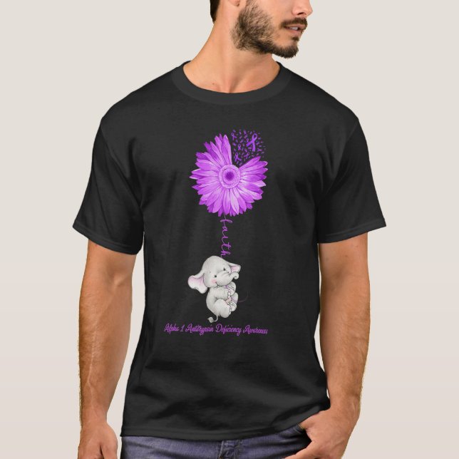 Faith Elephant Alpha 1 Antitrypsin Mangel Awar T-Shirt (Vorderseite)