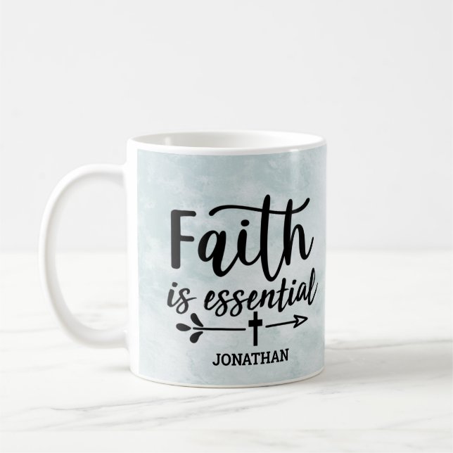 Faith Essential Personalisiert Coffee Tasse (Links)