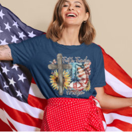 Faith Family Freedom Christlich American Patriotic T-Shirt