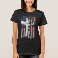 Faith Family Freedom - Christliche Vintage Flagge