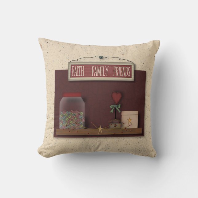 Faith Family Friends Pillow Kissen (Vorderseite)