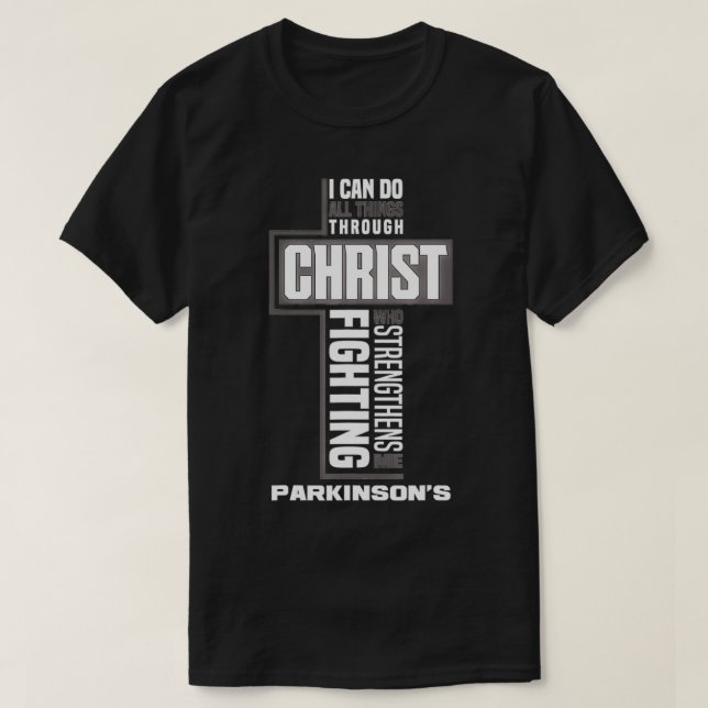 Faith Fear Jesus God Parkinson's Disease Parkinson T-Shirt (Design vorne)