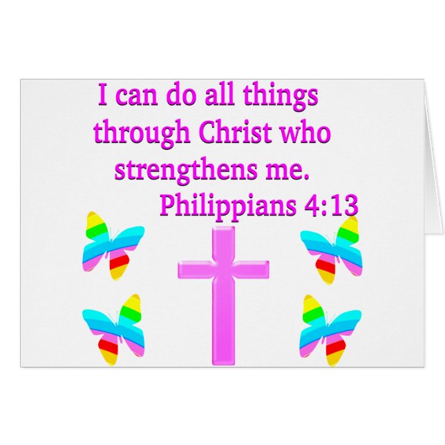 FAITH FILTED PHILIPPIANS 4:13 DESIGN (Vorderseite (Horizontal))
