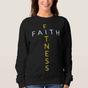 Faith Fitness Cross, Christlich Workout, Modernes  Sweatshirt