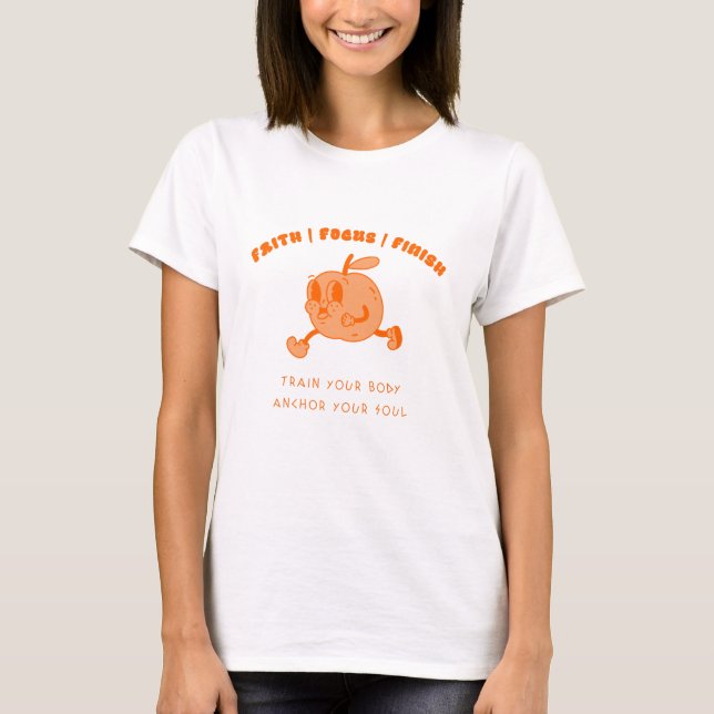 Faith Focus Finish | Christliche Athleten T-Shirt (Vorderseite)