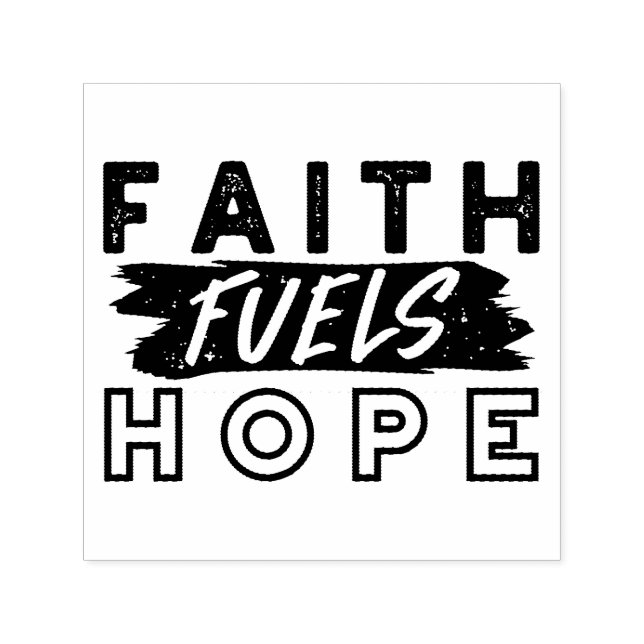 Faith Fuels Hope Quote – Uplifting Christian Art Permastempel (Design)