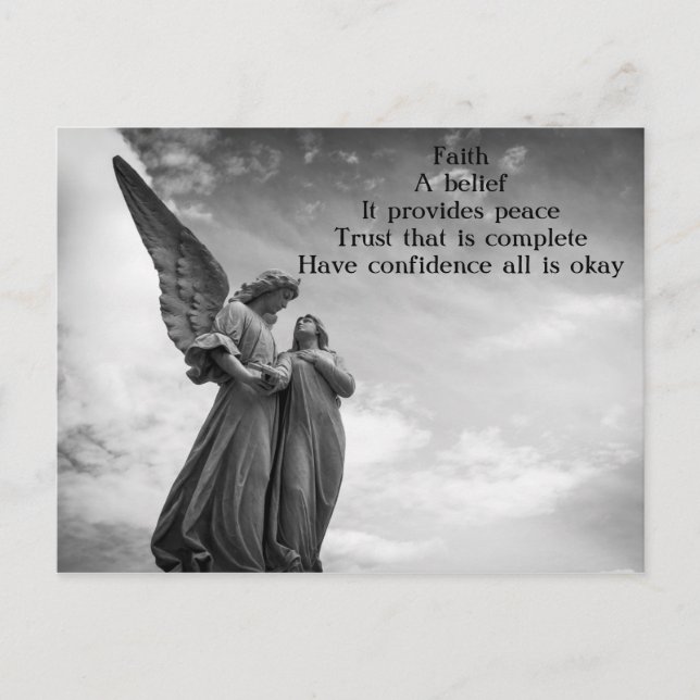 Faith Gedicht Postcard Postkarte (Vorderseite)