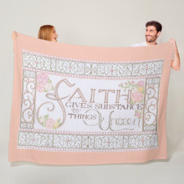 FAITH gibt Stoff Fleece Blanket (Peach)