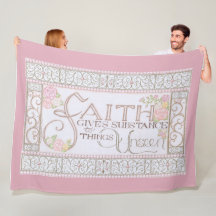 Faith gibt Substanz Fleece Blanket (Lilac)