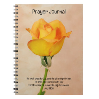 Faith Golden Orange Rose Notizblock
