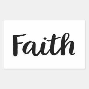 Faith Gospel Graphics Faith Art Aesthetic Christia Rechteckiger Aufkleber