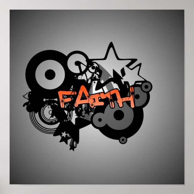 FAITH Graffiti Art Poster (Vorne)