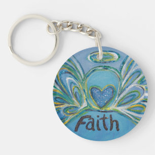 Faith Guardian Angel Word Custom Schlüsselanhänger