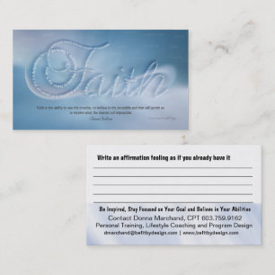 Faith-Handout-Karte Visitenkarte