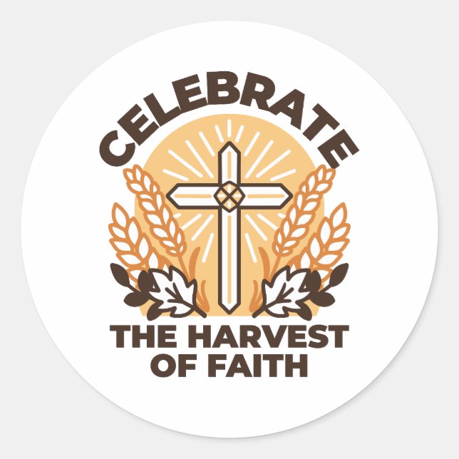 Faith Harvest Celebration - Inspiration Art Runder Aufkleber (Vorderseite)