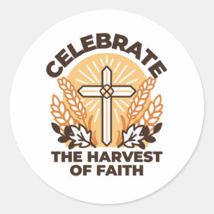 Faith Harvest Celebration - Inspiration Art Runder Aufkleber