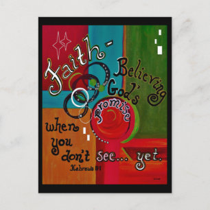 Faith Hebrews 11 Postkarte