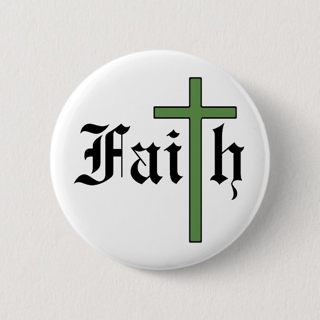 Faith Holy Cross Button (Vorderseite)