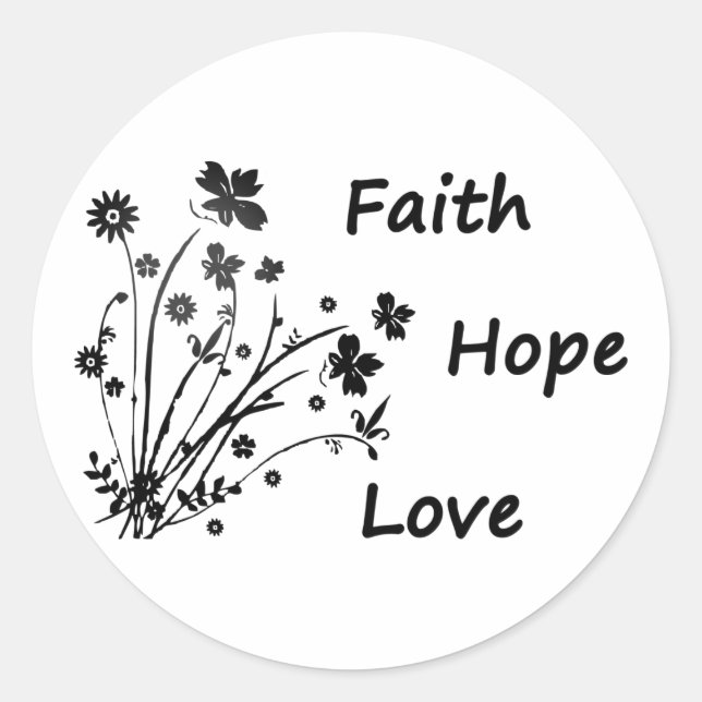 Faith Hope and Liebe Square Sticker (Vorderseite)