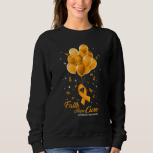 Faith Hope Cure Butterfells Orange Ribbon Leukemia Sweatshirt