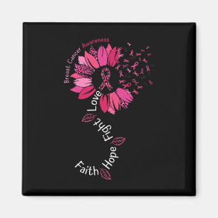 Faith Hope Fight Liebe Breast Cancer Awareness Pin Magnet