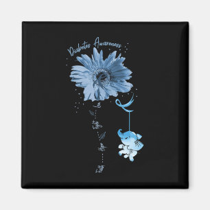 Faith Hope Fight Liebe Elephant Sunflower Diabetes Magnet