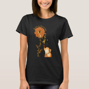 Faith Hope Fight Liebe Elephant Sunflower Leukemia T-Shirt