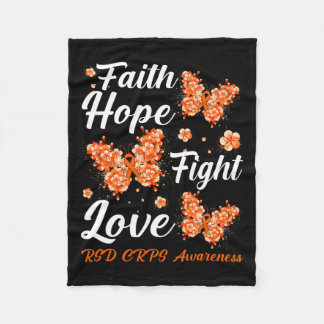 Faith Hope Fight Liebe Rsd Crps Awareness Butterfl Fleecedecke