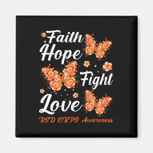 Faith Hope Fight Liebe RSD CRPS Awarfly Magnet