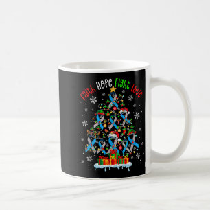 Faith Hope Fight Liebe Weihnachtsbaum Diabetes Rib Kaffeetasse