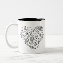 Faith & Hope Floral Heart Mug
