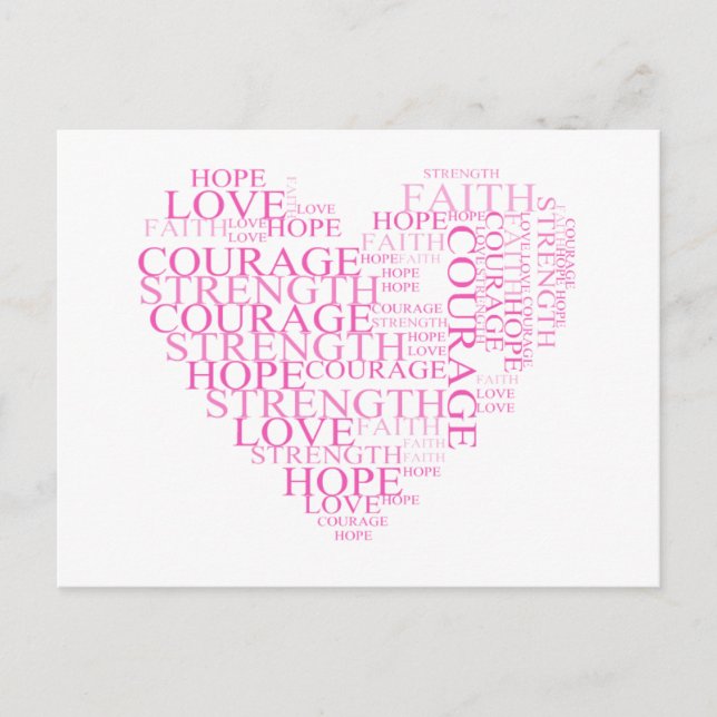 Faith Hope Heart Postcard Postkarte (Vorderseite)