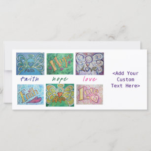 Faith Hope Liebe Angel Word Collage Rack Cards