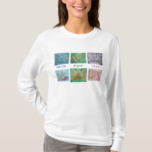 Faith Hope Liebe Angel Word Collage T - Shirt (Fro
