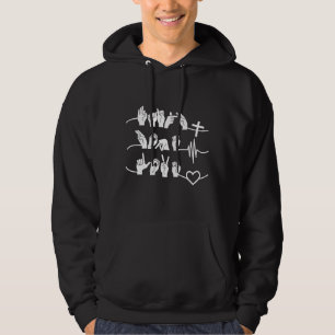 Faith Hope Liebe ASL American Sign Language Hoodie