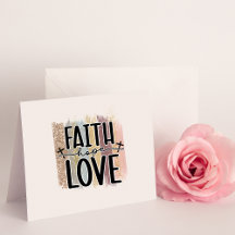 Faith Hope Liebe Blank Card